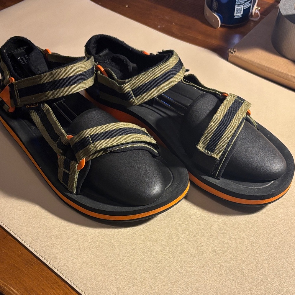 Teva Black and Green Sandals